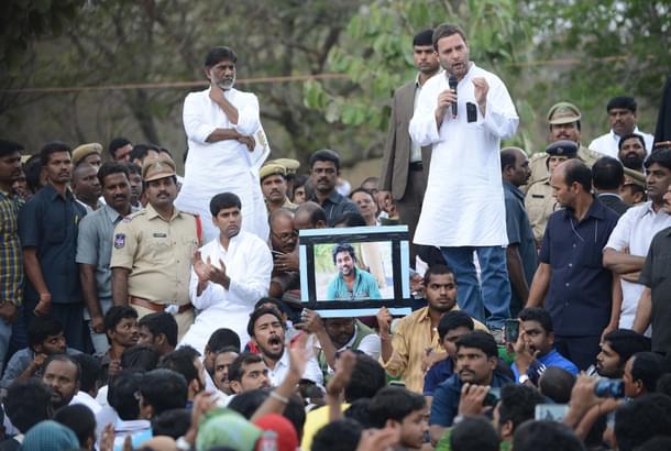 Rahul Gandhi in Hyderabad.